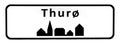City sign of Thur Royalty Free Stock Photo