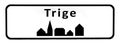 City sign of Trige Royalty Free Stock Photo