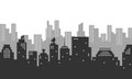 City silhouette background with many buildings mension Royalty Free Stock Photo