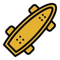 City skateboard icon, outline style