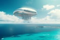 City in the Sky: AI-powered Flying Cities and Spaceships over the Azure Sea