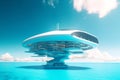 City in the Sky: AI-powered Flying Cities and Spaceships over the Azure Sea