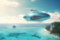 City in the Sky: AI-powered Flying Cities and Spaceships over the Azure Sea