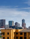 City sky line with new condo construction Royalty Free Stock Photo