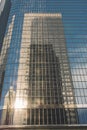 Reflection of Sky Scraper Building on an all Glass Building Royalty Free Stock Photo