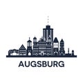City skyline of Augsburg, Germany