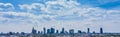 City skyline background. Aerial view of Warsaw capital city of Poland. From above, city view. Panorama of Warsaw cityscape. Europe Royalty Free Stock Photo