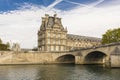 Beautiful view from Seine river to Louvre museum. Paris. France Royalty Free Stock Photo