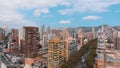 City Skyline Of Benidorm Skyscrapers Touching The Beautiful Cloudy Blue Sky