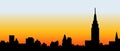 City skyline black silhouette vector illustration.