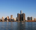 City skyline of Detroit Royalty Free Stock Photo