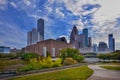 The city skyline of downtown houston Royalty Free Stock Photo