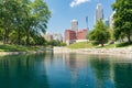 City Skyline in Downtown Omaha, Nebraska Royalty Free Stock Photo