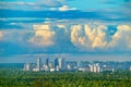 City skyline with georgeous sky Royalty Free Stock Photo