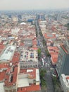 City skyline from the Latin American Tower, vertical image Royalty Free Stock Photo