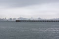 City skyline and lighthouse