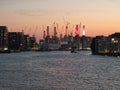 City skyline of London at dusk. Royalty Free Stock Photo