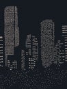 A City Skyline With Many Small Objects - new york buildings