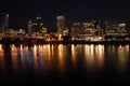 City skyline at night