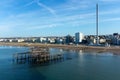 City skyline seem near the beach: Brighton, West Pier