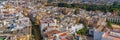 City skyline of Sevilla panorama aerial view from the top of Cathedral of Saint Mary of the See, Seville Cathedral , Spain Royalty Free Stock Photo