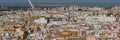 City skyline of Sevilla panorama aerial view from the top of Cathedral of Saint Mary of the See, Seville Cathedral , Spain Royalty Free Stock Photo