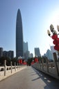 City skyline in shenzhen city Royalty Free Stock Photo