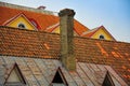 Tallinn, Estonia. Rooftops, Tompea Hill with blue sky background Royalty Free Stock Photo