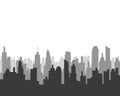 city skyline vector silhouette Royalty Free Stock Photo