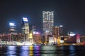 City skyline view of Tsim Sha Tsui in Hong Kong. Royalty Free Stock Photo