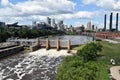 City Skyline Waterfall Powerhouse Anthony