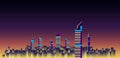 City skylines background vector illustration. flat city building