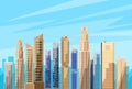 City Skyscraper View Cityscape Skyline Vector Royalty Free Stock Photo