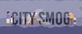 City Smog Text Composition Royalty Free Stock Photo