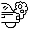 City smoke dust icon outline vector. Car fumes Royalty Free Stock Photo