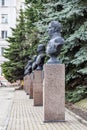 The city of Smolensk. Busts of the heroes of the French invasion of Russia of 1812