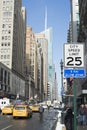 City speed limit sighn in Manhattan Royalty Free Stock Photo