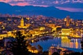 City of Split aerial view at dawn Royalty Free Stock Photo