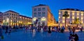 City of Split square evening panorama Royalty Free Stock Photo