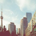 City Street Building View, Toronto, Ontario, Canada.