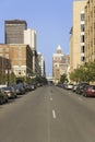 City street in downtown Des Moines
