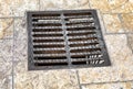 City street drainage system Royalty Free Stock Photo