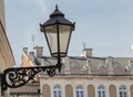 City street lamp in the center of Krakow in Poland Royalty Free Stock Photo