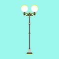 City street lamp isolated. Vector flat style Royalty Free Stock Photo