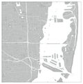 City Street Map, Miami, Florida, US