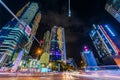 City street at night in Chengdu, China Royalty Free Stock Photo