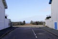 City street sand beach to access in Chatelaillon Plage sea near La Rochelle in France