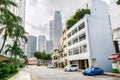 City street of Singapore downtown