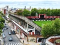 City street stadium view