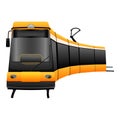 City street tram car icon cartoon vector. Urban route